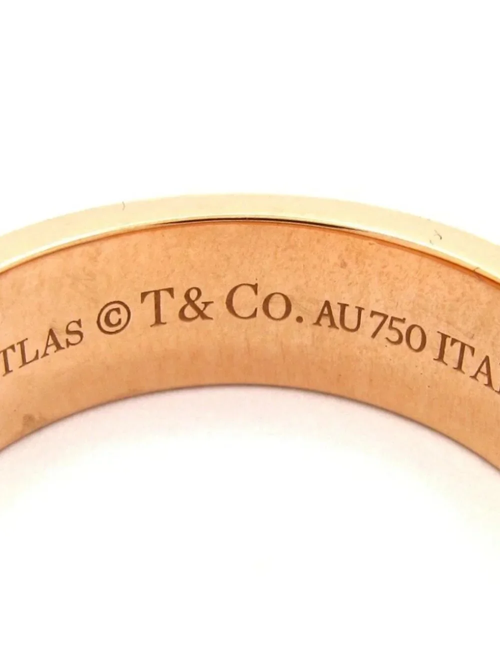 TIFFANY&Co. Atlas 18K Rose Gold Diamond Ring #5 1/2